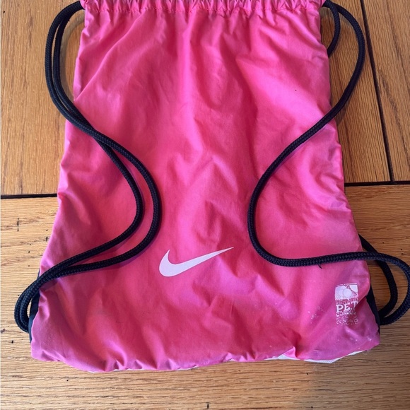 Nike Handbags - Nike Pink Sports Drawstring Bag